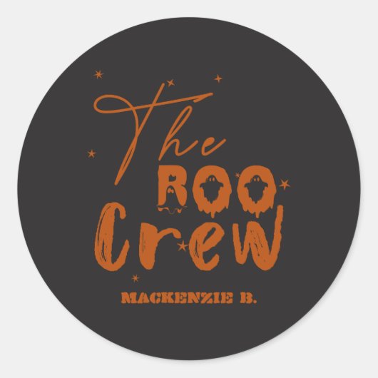 The Boo Crew ハロウィンおばけ ラウンドシール (正面)