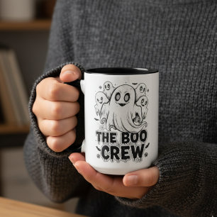 The Boo Crew ハロウィンマグカップ - かわいいスプーキーゴーストコーヒー マグカップ