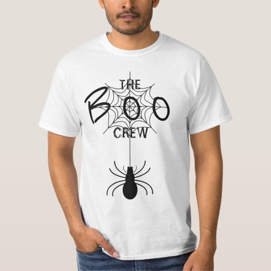 The boo crew – ブラックスパイダー&スパイダーウェブ tシャツ (正面)