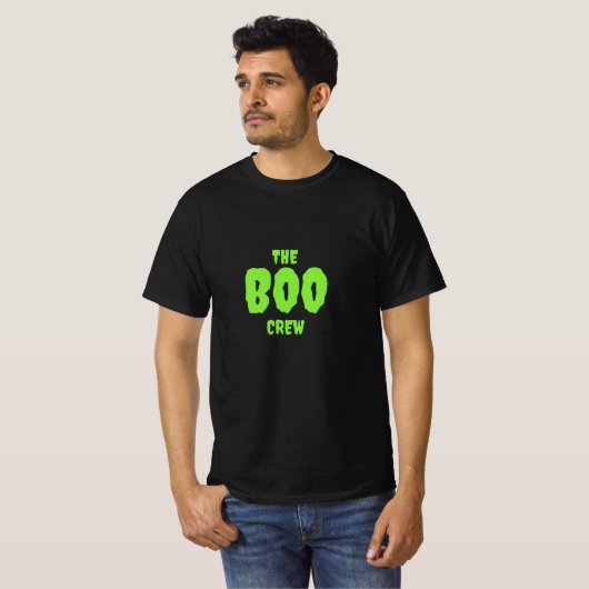 The BOO Crew, Green on Black Tシャツ (正面フル)