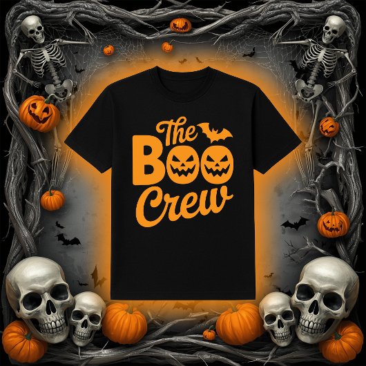 The Boo Crew Jack-O'-Lantern & Bat Halloween Tシャツ