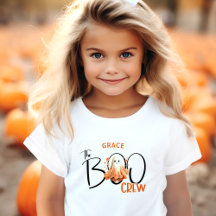 The Boo Crew Name モダン Halloween Toddler T-Shirt