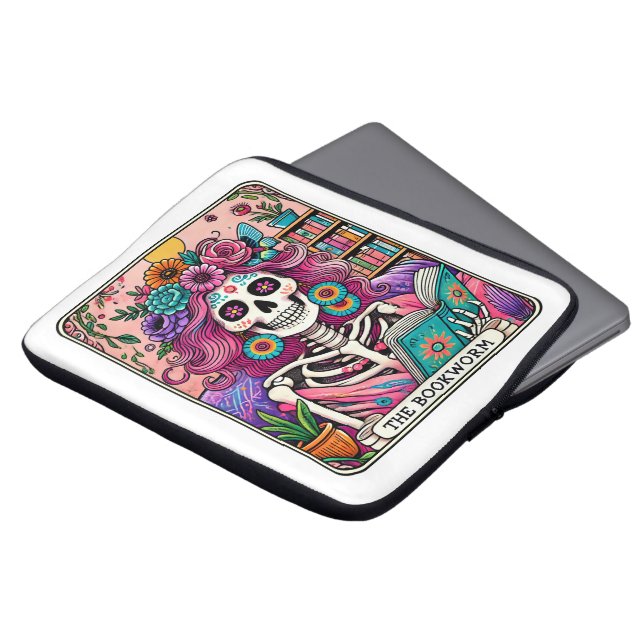 The Bookworm  ラップトップスリーブ (正面上部)