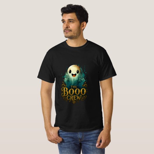 The Booo Crew Cute Ghost Design Tシャツ (正面フル)