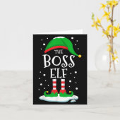 The Boss Elf Christmas Family Matching Xmas Group  カード (黄色い花)