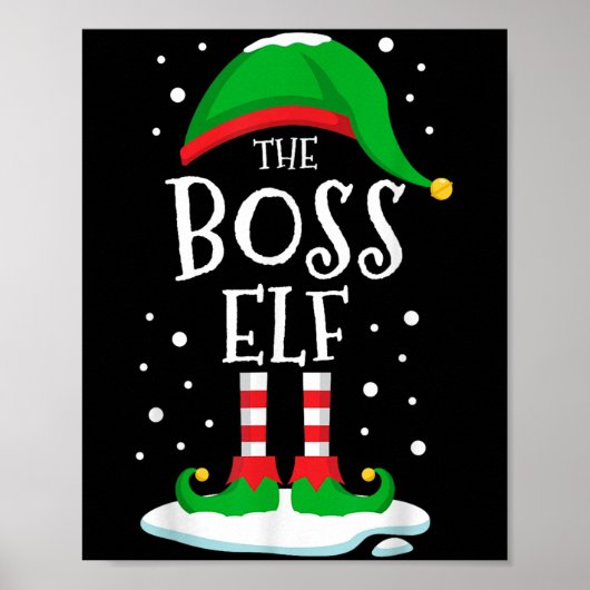 The Boss Elf Christmas Family Matching Xmas Group ポスター (正面)