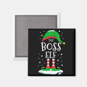 The Boss Elf Christmas Family Matching Xmas Group  マグネット (正面/裏面)