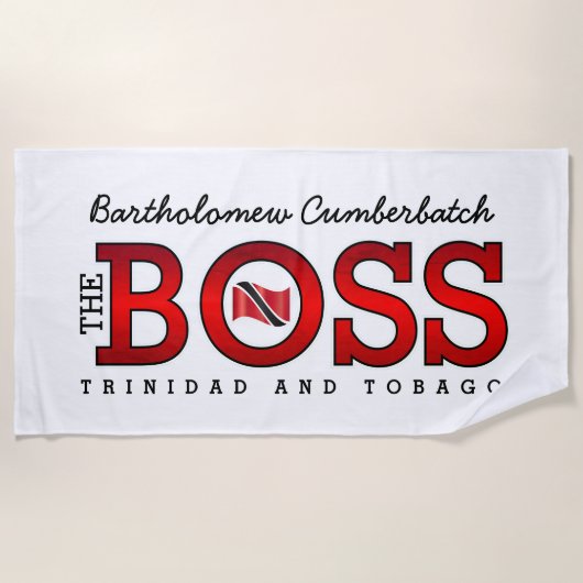 The Boss Trinidad & Tobago ビーチタオル (正面)