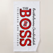 The Boss Trinidad & Tobago ビーチタオル (正面)