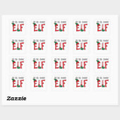 The Bossy Elf Family Matching Christmas Pajamas スクエアシール (シート)