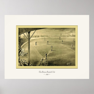 The Boston Baseball Club ~ 1888 ~ Vintage Fine Art ポスター