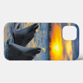 The bottle-nosed dolphins in sunset light Case-Mate iPhoneケース (裏面 (横))
