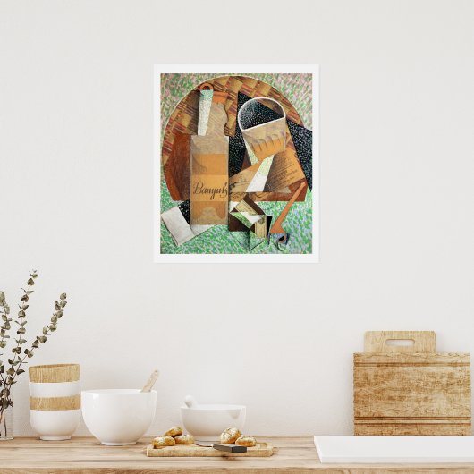 The Bottle of Banyuls, 1914 (gouache & collage) ポスター (キッチン)