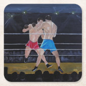 The Boxers Painting by Alfred Fox スクエアペーパーコースター (正面)