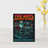 The Boys Are Back In Town Christmas Jesus Santa Ro カード (黄色い花)