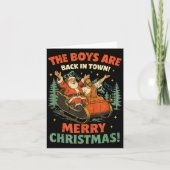 The Boys Are Back In Town Merry Christmas  カード (正面)