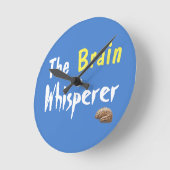 The Brain Whisperer  ラウンド壁時計 (傾斜)