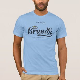 “The Brands”の文字がプリントされた柔らかな Tシャツ