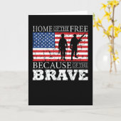 The Braveのために無料のホーム – 米国国旗 カード (黄色い花)