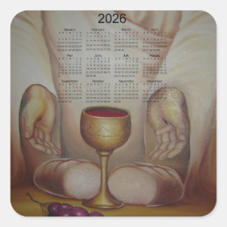 The Bread of Life: Holy Eucharist 2026 Calendar スクエアシール