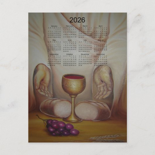 The Bread of Life: Holy Eucharist 2026 Calendar ポストカード (正面)