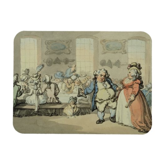 The Breakfast、「Scenes at Bath」(W/c & ink an)より マグネット (横)