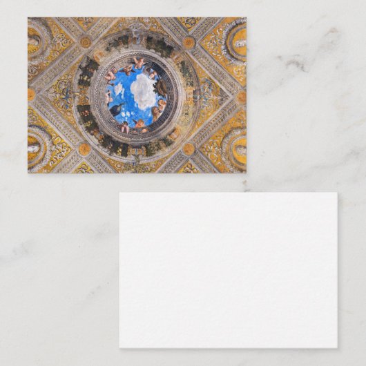 The Bridal Chamber, Ceiling by Andrea Mantegna  名刺 (正面/裏面)