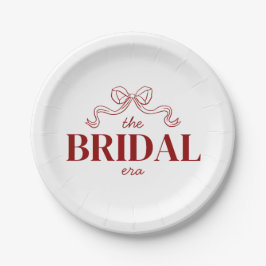 The Bridal Era | 赤いリボンのリボンスケッチ ウェディング ペーパープレート