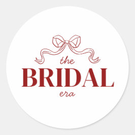 The Bridal Era | 赤いリボンの弓のスケッチ ウェディング ラウンドシール