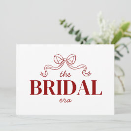 The Bridal Era | 赤いリボンの弓のスケッチ ウェディング 招待状