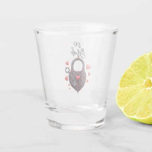 The Bride Goth Heart Lock and Key ショットグラス (裏面)