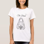 The Bride - Minimalist wedding T-Shir Tシャツ<br><div class="desc">The Bride - Minimalist wedding T-Shirt
Celebrate the bride in style with this elegant minimalist line art design! perfect for bachelor parties,  wedding mornings or gifts for the bride!
Pair it with the matching "Groom" t-shirt for the perfect couple look _ available in our store! 
https://www.zazzle.com/the_groom_minimalist_wedding_t_shirt-256039515314262751</div>