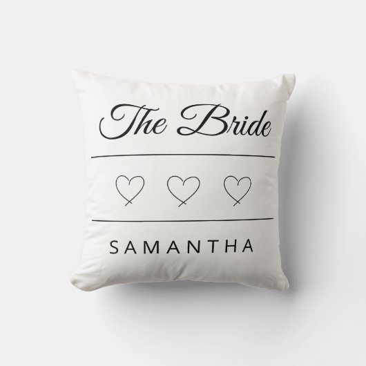 The Bride Personalized Wedding Design クッション (正面)