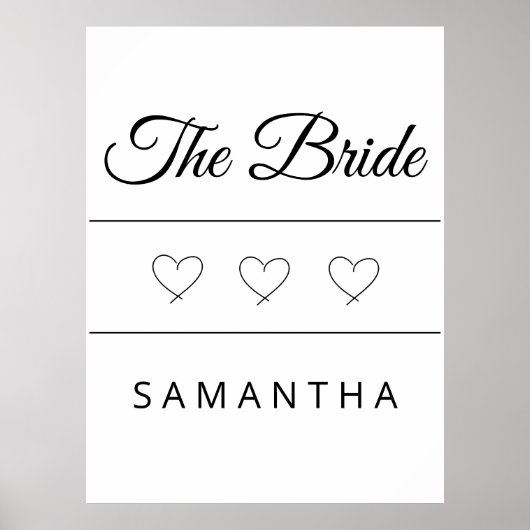 The Bride Personalized Wedding Design ポスター (正面)