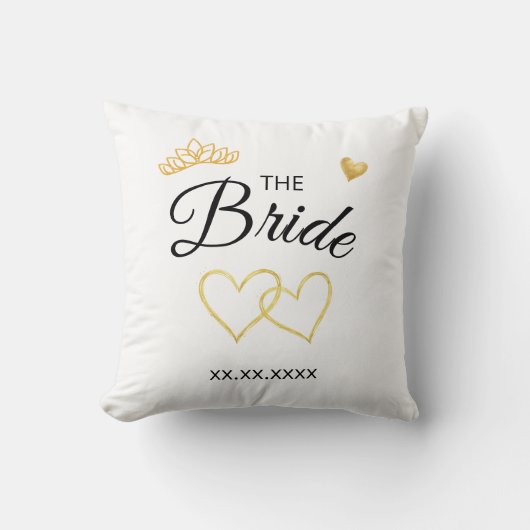 The Bride Wedding Date Elegant Design クッション (正面)