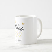 The Bride Wedding Date Elegant Design コーヒーマグカップ (正面右)