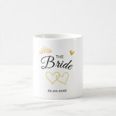 The Bride Wedding Date Elegant Design コーヒーマグカップ (中央)