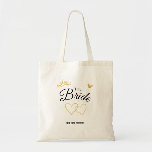 The Bride Wedding Date Elegant Design トートバッグ (正面)
