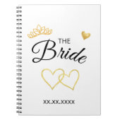 The Bride Wedding Date Elegant Design ノートブック (正面)
