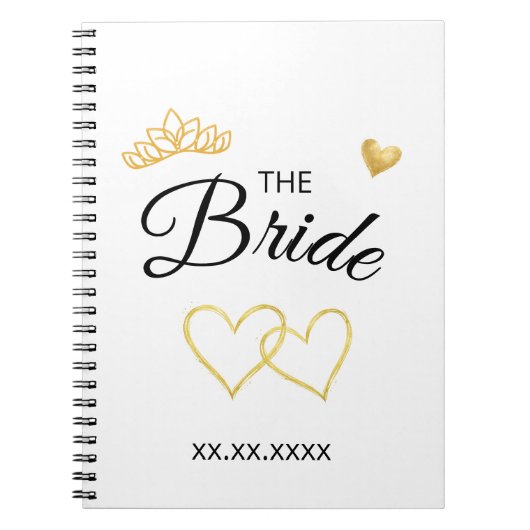 The Bride Wedding Date Elegant Design ノートブック (正面)