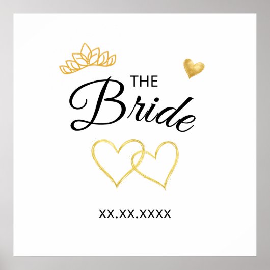 The Bride Wedding Date Elegant Design ポスター (正面)