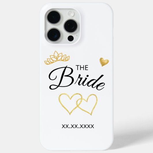 The Bride Wedding Date Elegant Design Case-Mate iPhoneケース (裏面)