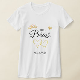 The Bride Wedding Date Elegant Design Tシャツ
