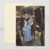 The Bridesmaid（別名The Traveller）by James Tissot 招待状 (正面/裏面)