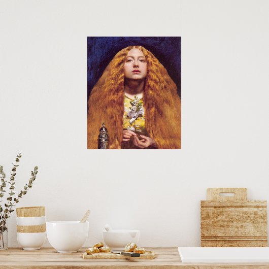 The Bridesmaid, c.1851 by John Everett Millais ポスター (キッチン)