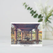 The Bridge At Hampton Court By Sisley Alfred ポストカード (スタンド正面)