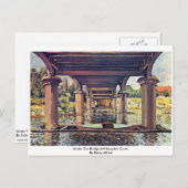 The Bridge At Hampton Court By Sisley Alfred ポストカード (正面/裏面)