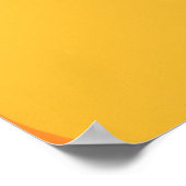The Bright Unknown Yellow Abstract Art Print ポスター (角)