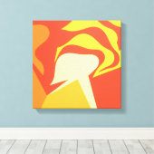 The Bright Unknown Yellow Abstract Canvas Print キャンバスプリント (インサイチュ (ウッドフロア))