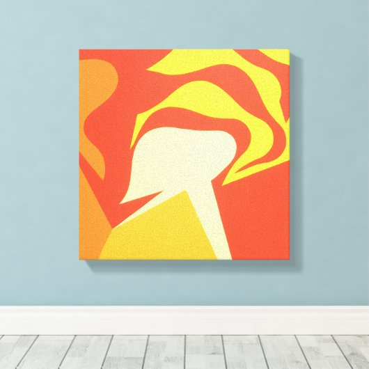 The Bright Unknown Yellow Abstract Canvas Print キャンバスプリント (インサイチュ (ウッドフロア))